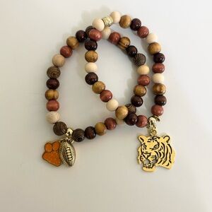 Clemson Collection - Roaring Tiger Stretch Bracelet Stack